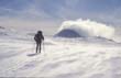 Skilauf im Schneesturm